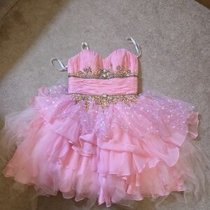 Sherri Hill Satin Pink Dress Size 4